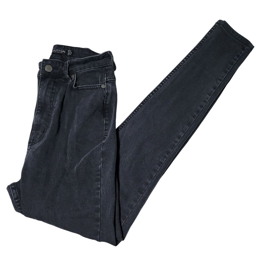 Nasty Gal Jeans Womens Size 6 Skinny High Rise Black Denim Pants